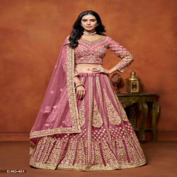 Women's Premium Wedding Net Lehenga Choli with Embroidered Dupatta